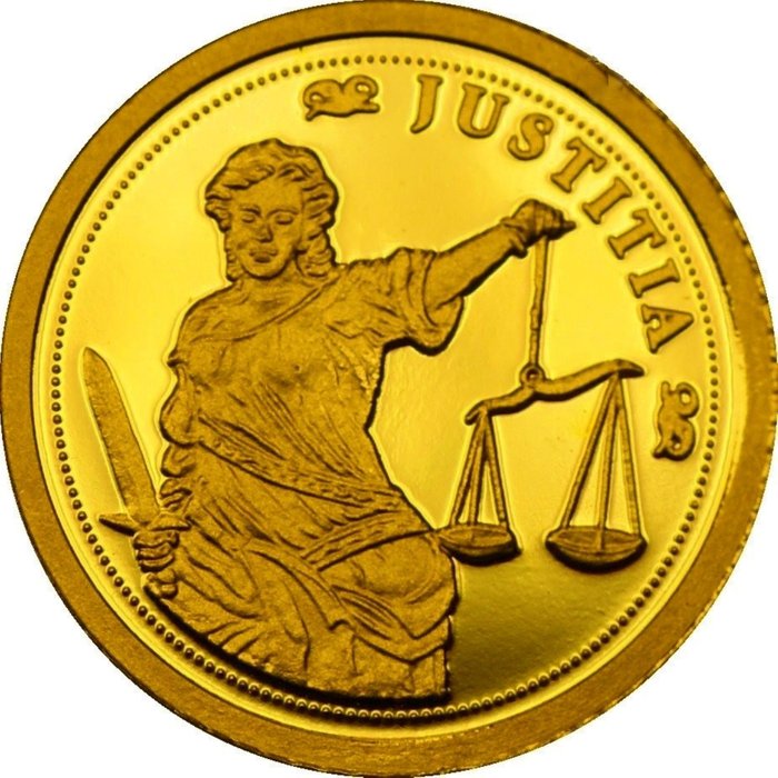 Costa do Marfim. 1500 Francs 2007 "Lady Justitia - Temida", (.999) Proof  (Sem preço de reserva)