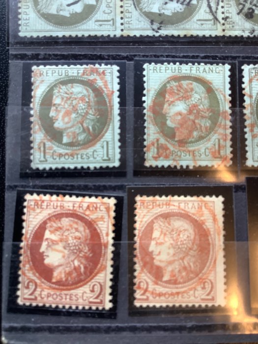 Image 3 of France - Nice Ceres lot, perforate, Yvert 50 to 52.