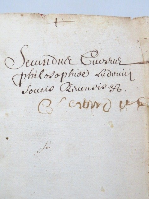 Image 3 of Manuscrit de Cosmologie du XVIIe - Secundus Cursus philosophiae Ludivici Sousis arundis - 1689