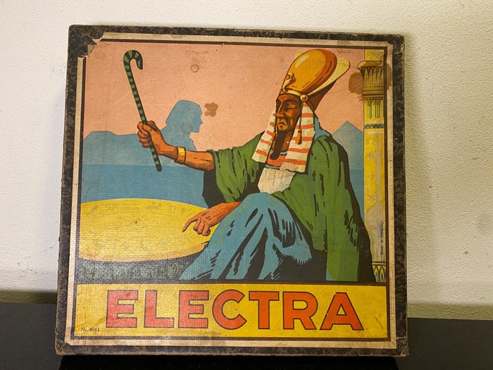 Image 2 of DRGM - Antique and rare Electra board game from the 1930s with stone print image of Egyptian pharao