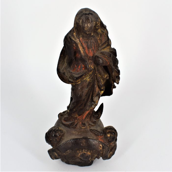 Preview of the first image of Sculpture, "Madonna" - Baroque - Wood - 17th / 18th century.