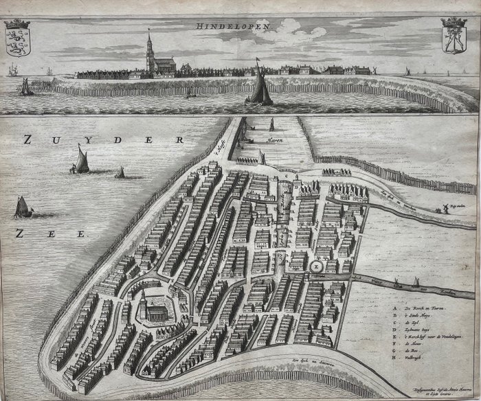 Image 2 of Netherlands, Hindeloopen, Friesland; B. Schotanus à Sterringa, naar Haackma en Gravius - Hindeloope