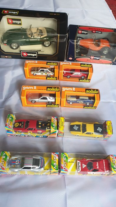 Image 2 of Norev, Solido, burago - 1:43, 1:24, 1:18 - 10 models Ferrari, Bugatti, Porsche, Ford, Lancia