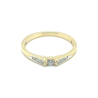 Image 2 of No Reserve Price - 14 kt. Yellow gold - Ring - 0.15 ct - Diamonds
