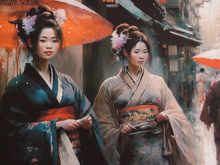 Image 2 of Ksavera - Japanese geisha DS0169 - XXL canvas