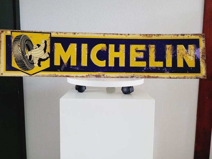 Preview of the first image of Sign - Michelin Banden Reclamebord, SOBI Bruxelles - Michelin - 1970-1980.