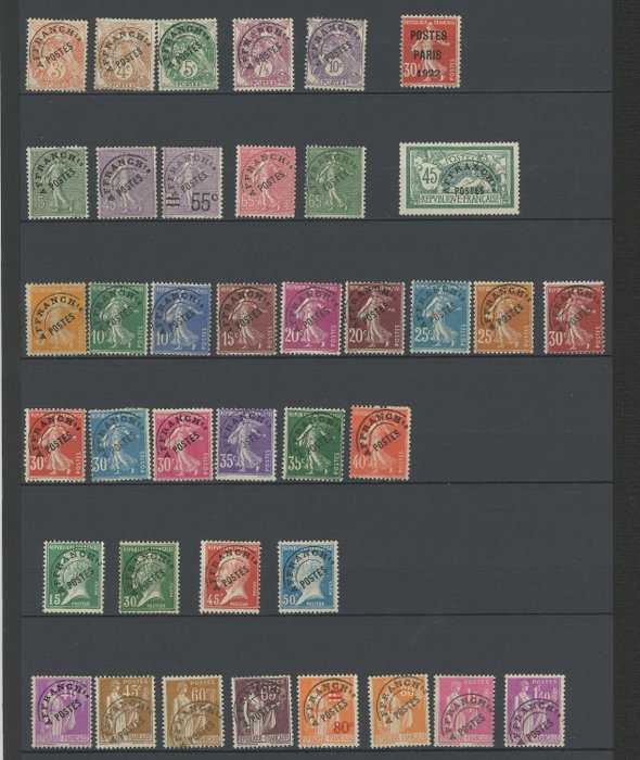 Preview of the first image of France - Set of end of catalogue, pre-cancelled including 30 cts signed Calves, Telegraphs includin.