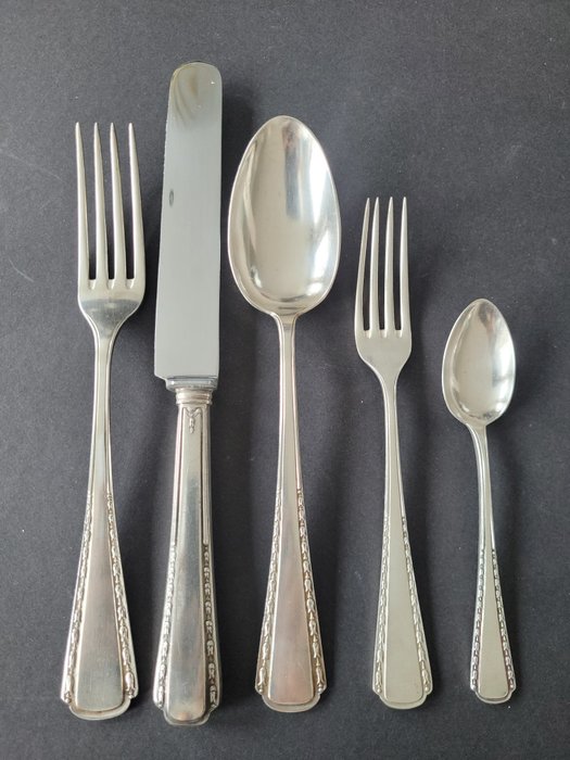 Image 2 of V.S F. Vereinigte Silberwaren-Fabriken - beautiful, silver-plated (90), 28-piece Art Deco cutlery s