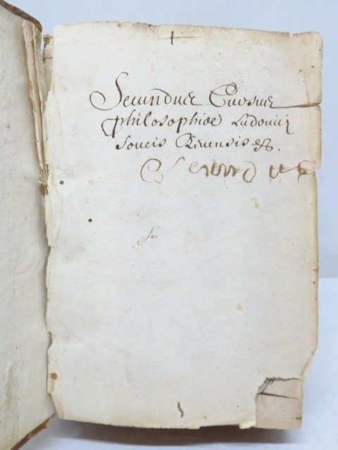 Image 2 of Manuscrit de Cosmologie du XVIIe - Secundus Cursus philosophiae Ludivici Sousis arundis - 1689
