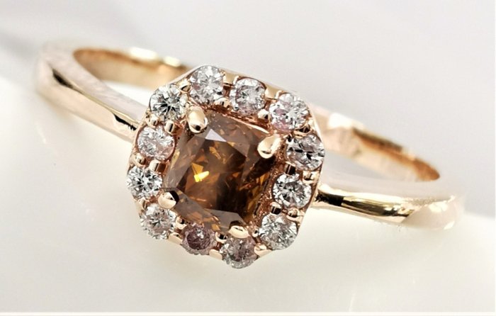 Image 3 of Designer Halo Ring - 14 kt. Pink gold - Ring - 0.42 ct Diamond - Diamonds
