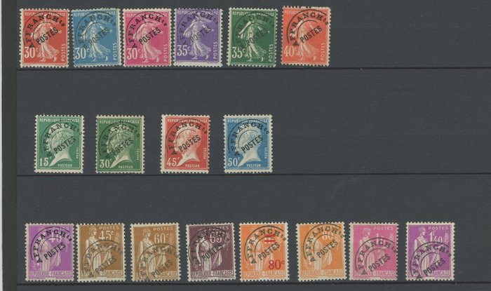 Image 3 of France - Set of end of catalogue, pre-cancelled including 30 cts signed Calves, Telegraphs includin