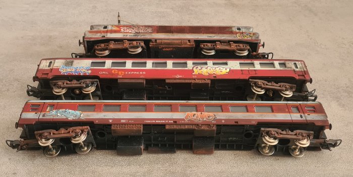 Image 3 of Lima H0 - 8045L - Electric locomotive, Passenger carriage - BB 15008 Passenger Train TEE patinated