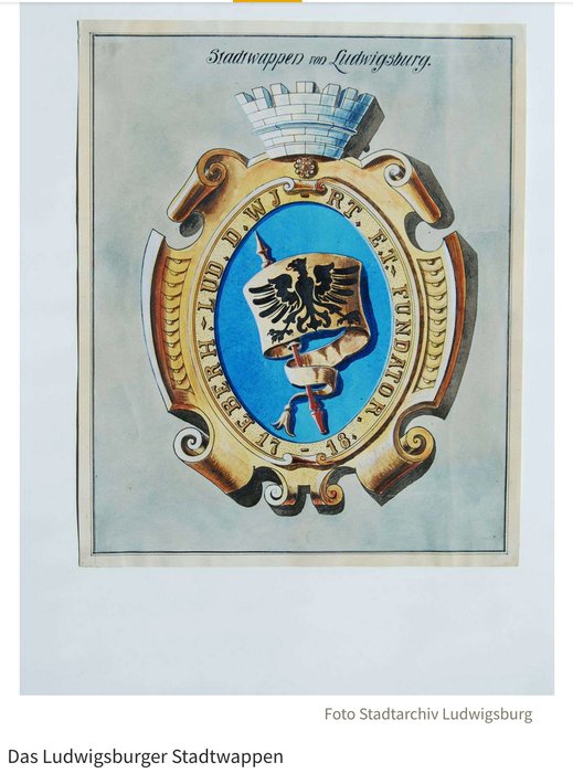 Image 3 of Sculpture, Hans Retzbach - Plaster relief - Historical coat of arms of the city of Ludwigsburg, fou