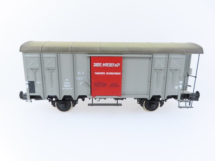 Image 2 of Märklin 1 - 5506 - Freight carriage - 2-axle boxcar with balcony and "Jacky, Maeder & Cie" imprint