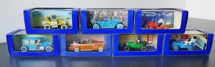 Preview of the first image of Tintin - Ensemble de 7 voitures 1:43 - En voiture Tintin - (2002/2004).