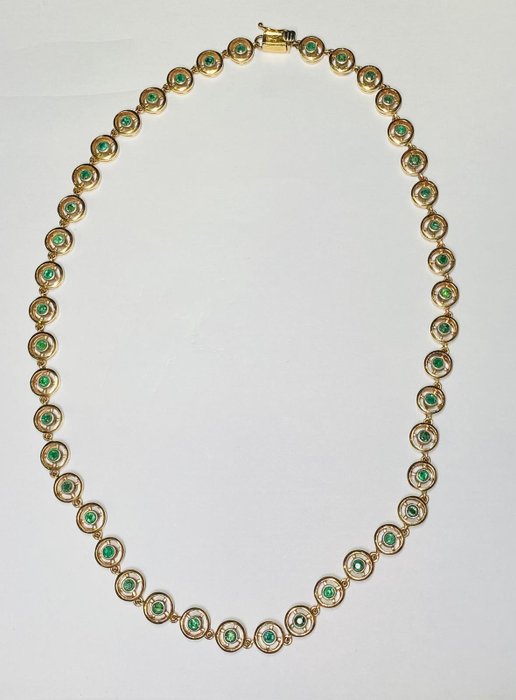 Image 2 of 14 kt. Gold - Necklace - 4.00 ct Emerald