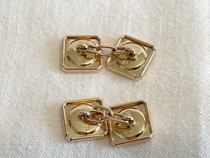 Image 2 of Antique MURAT Charles (1818-1897) NO reserve - 18 kt. Gold-plated - Cufflinks