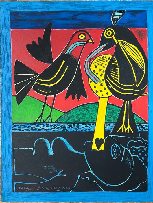 Preview of the first image of Corneille (1922-2010) - Oiseaux en fête.