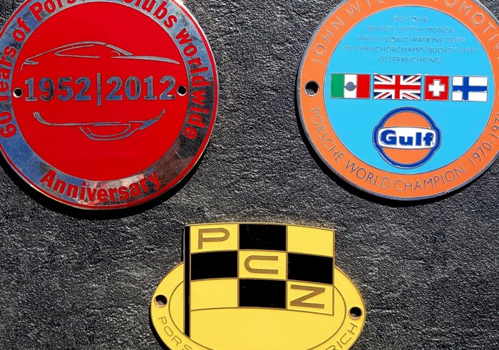 Image 2 of Emblem/mascot/badge - Lot de 3 Bages Porsche - Porsche