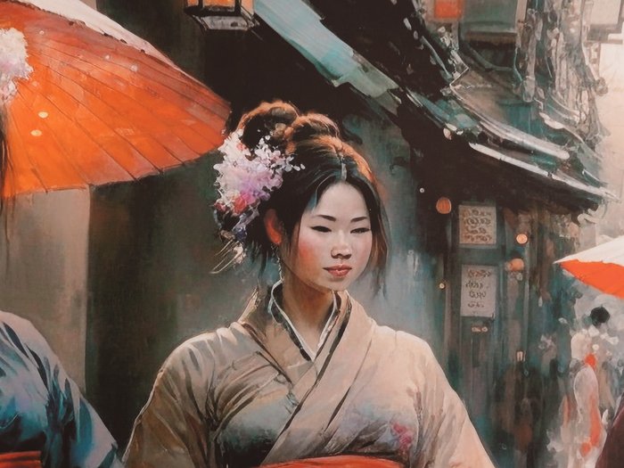 Image 3 of Ksavera - Japanese geisha DS0169 - XXL canvas