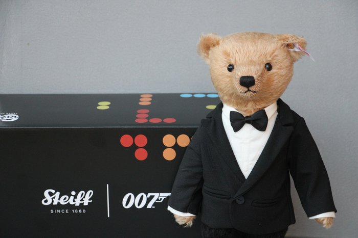 Image 2 of Steiff - gelimiteerde editie - EAN :007 606 - Teddy bear 007, James Bond 60 years - 2000-present