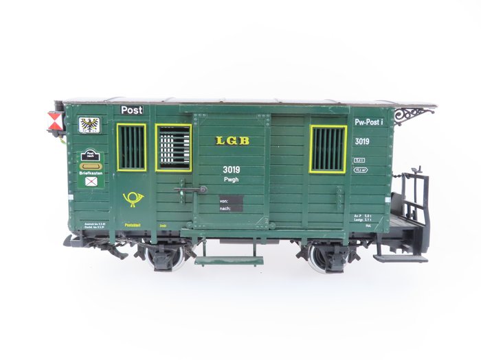 Image 2 of LGB G - 3019 - Freight carriage - 2-axle mail/luggage carriage - KPEV