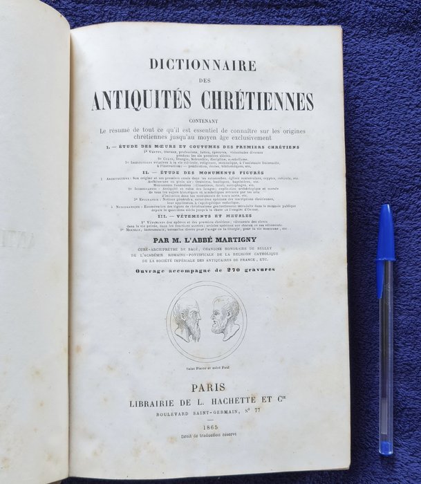 Image 3 of L'Abbé Martigny - Dictionnaire des Antiquités Chrétiennes - 1865