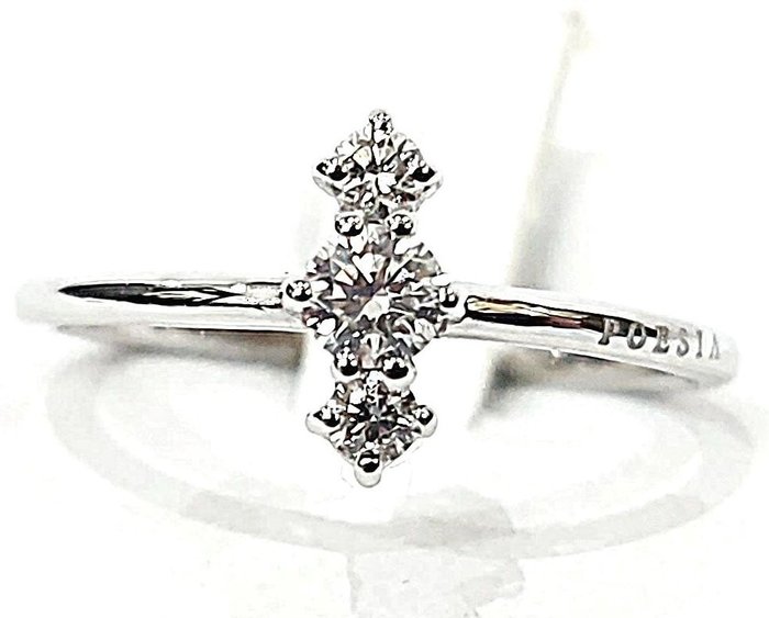 Preview of the first image of Crieri Poesia - 18 kt. White gold - Ring - 0.25 ct Diamond - Diamonds.