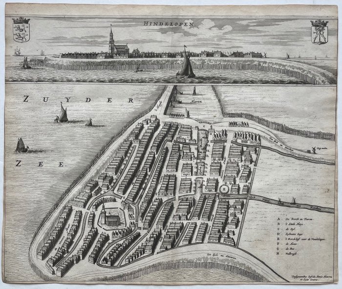 Image 3 of Netherlands, Hindeloopen, Friesland; B. Schotanus à Sterringa, naar Haackma en Gravius - Hindeloope