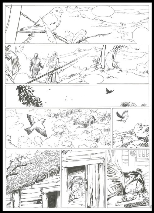Preview of the first image of Vax - Planche originale - Senseï T2 - Dragon blanc - (2015).