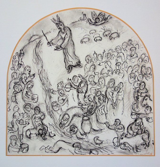 Preview of the first image of Marc Chagall (1887-1985) - Miracle de Moïse.