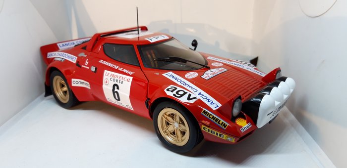 Preview of the first image of IXO - 1:18 - Lancia Stratos #6 - Drivers: Bernard Darniche (FRA) & Alain Mahe (FRA).