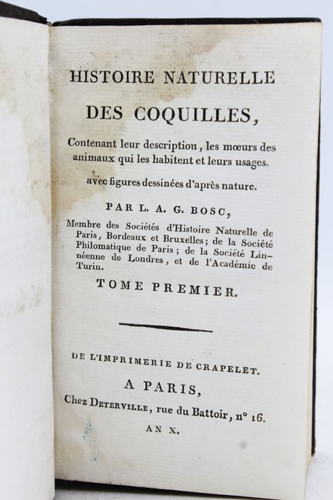 Image 3 of L.A.G. Bosc - Histoire Naturelle Des Coquilles - 1801