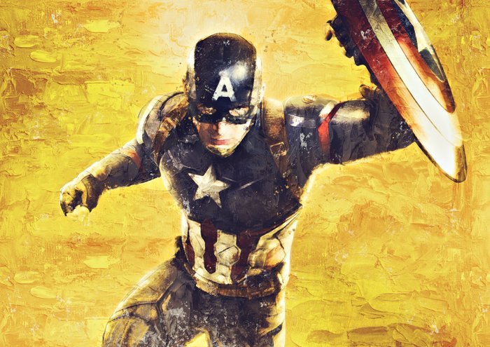 Preview of the first image of Captain America - Oil limited edition 1/5 - First edition.