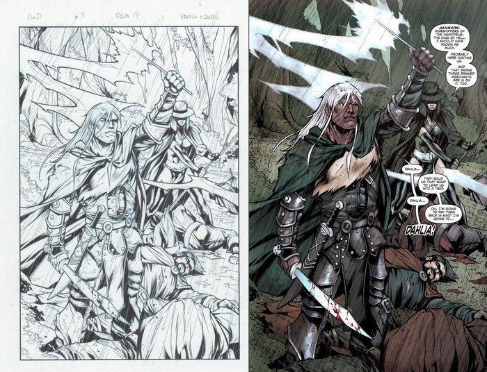 Preview of the first image of Dungeons & Dragons: Drizzt #3 - Original splash page 19 by Agustín Padilla written by RON SALVATORE.