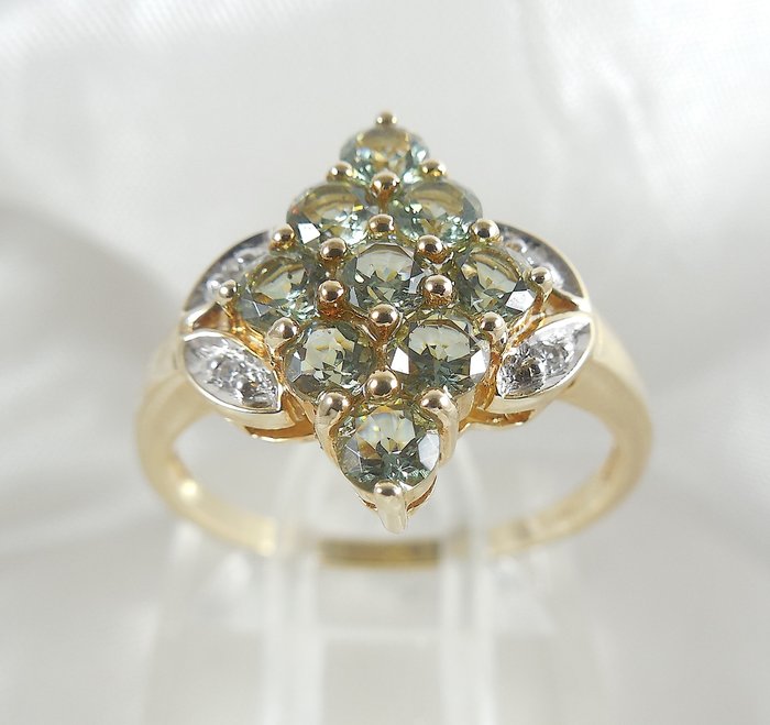 Image 2 of Yellow gold - Ring - 1.07 ct Garnet - Diamonds