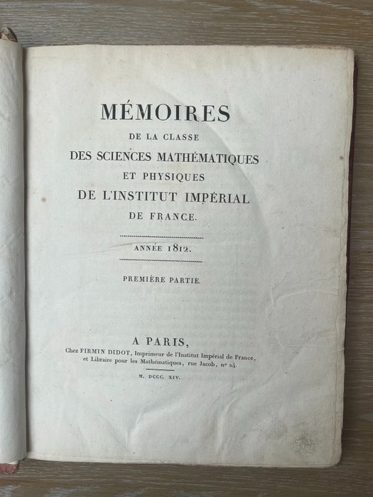 Image 3 of Jean Baptiste Biot - Memoires de la classe des sciences mathématiques et physiques de l'Institut Im