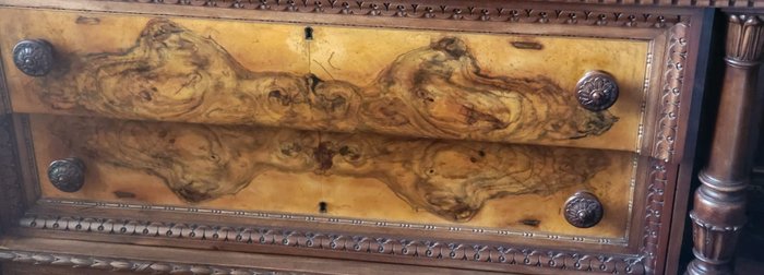 Image 3 of Chest of drawers - Renaissance Style - Burr walnut - Late 19th century