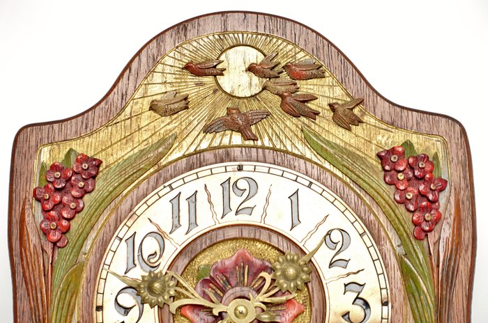 Image 2 of Art Nouveau clock case (with clockwork)