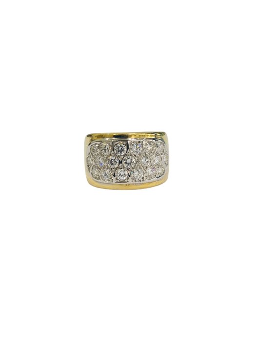 Image 2 of 18 kt. Yellow gold - Ring - Diamonds