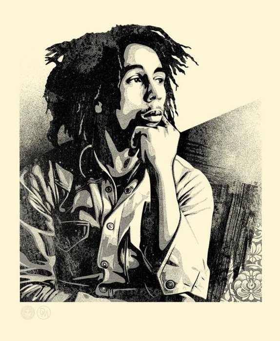 Preview of the first image of Shepard Fairey (OBEY) (1970) - Bob MARLEY 40th, Soul Rebel.