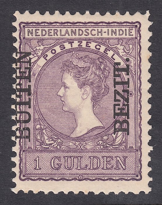 Preview of the first image of Dutch East Indies 1908 - Overprint ‘BUITEN BEZIT’ - NVPH 97.