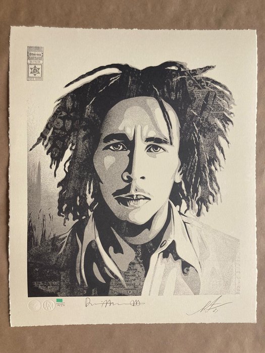 Image 2 of Shepard Fairey (OBEY) (1970) - Bob MARLEY 40th, Confrontation