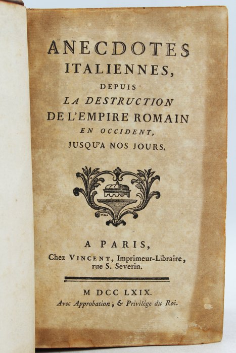 Image 2 of Jean-François de La Croix - Anecdotes Italiennes, Depuis La Destruction De L'Empire Romain En Occid