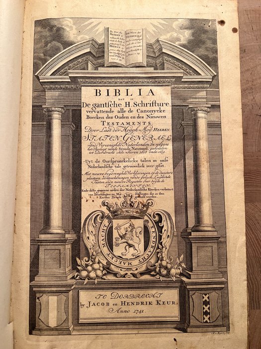 Preview of the first image of Jacob en Hendrik Keur - Biblia dat is de gantsche H. Schrifture - 1741/1744.