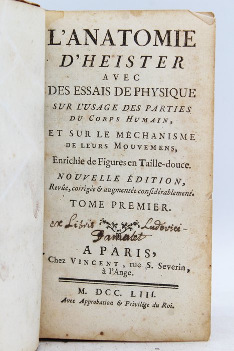 Image 3 of Heister - L'Anatomie D'Heister Avec Des Essais De Physique Sur L'Usage Des Parties du Corps Humain