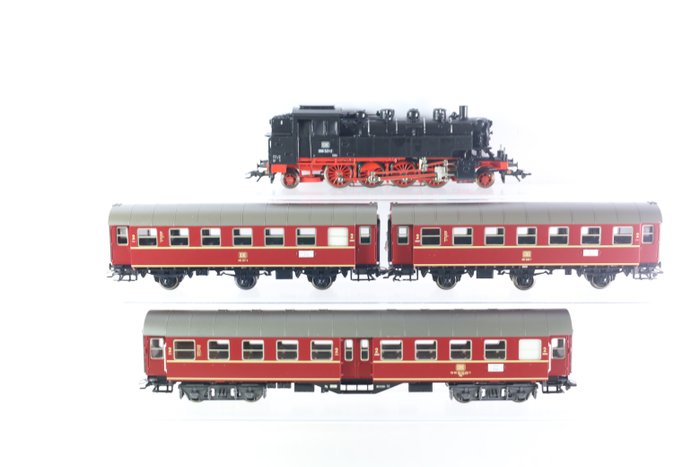 Preview of the first image of Märklin H0 - 28508 - Train set - Four-part set with class 86 and three carriages - DB.