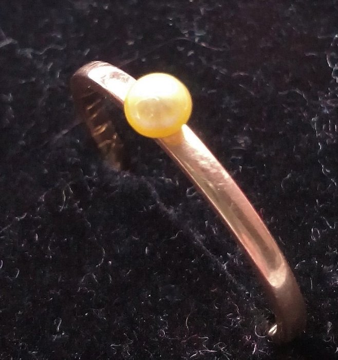 Image 3 of Kein Mindestpreis - 22 kt. Pink gold - Ring - cultured pearl