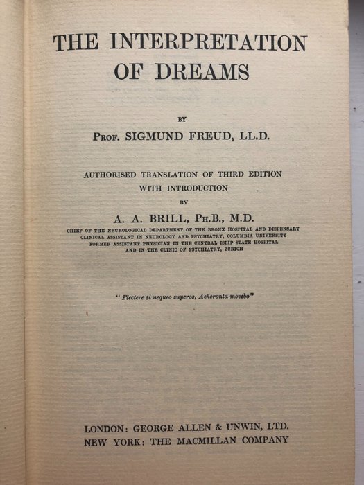 Image 2 of Sigmund Freud - The Interpretatipn of Dreams - 1927