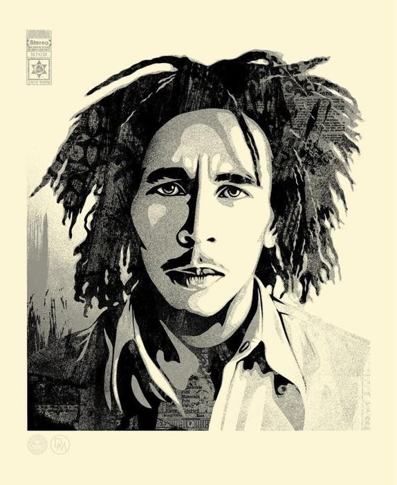 Preview of the first image of Shepard Fairey (OBEY) (1970) - Bob MARLEY 40th, Confrontation.